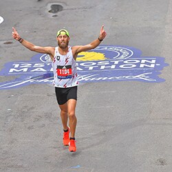 Brandon Finishing the Boston Marathon