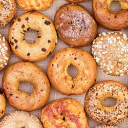 Variety of bagels