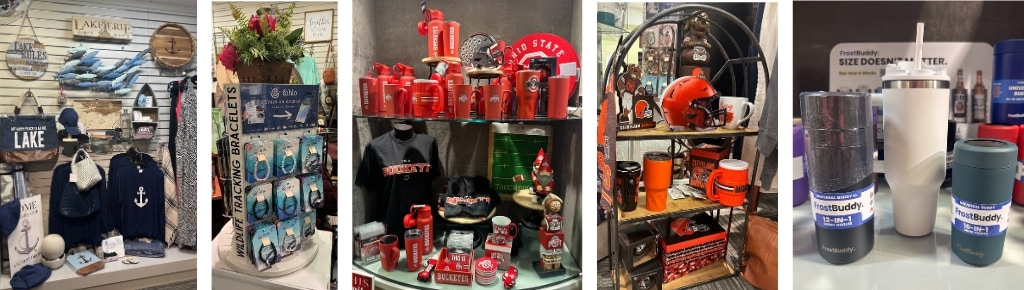 Lake Life Apparel and decor, Fahlo Bracelets, OSU and Browns apparel and decor, mugs, and koozies