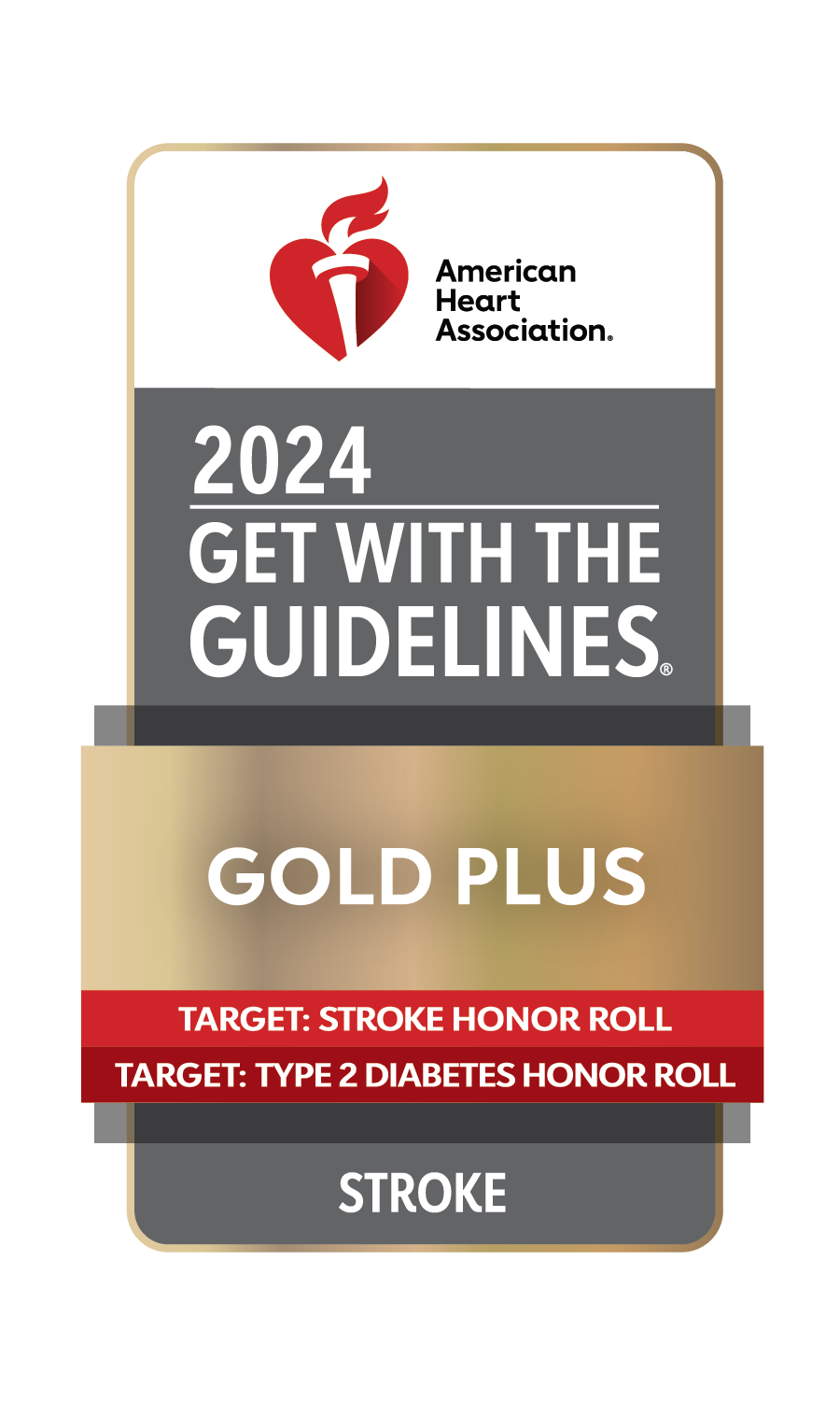 Get With the Guidelines Stroke Gold Plus Award Logo