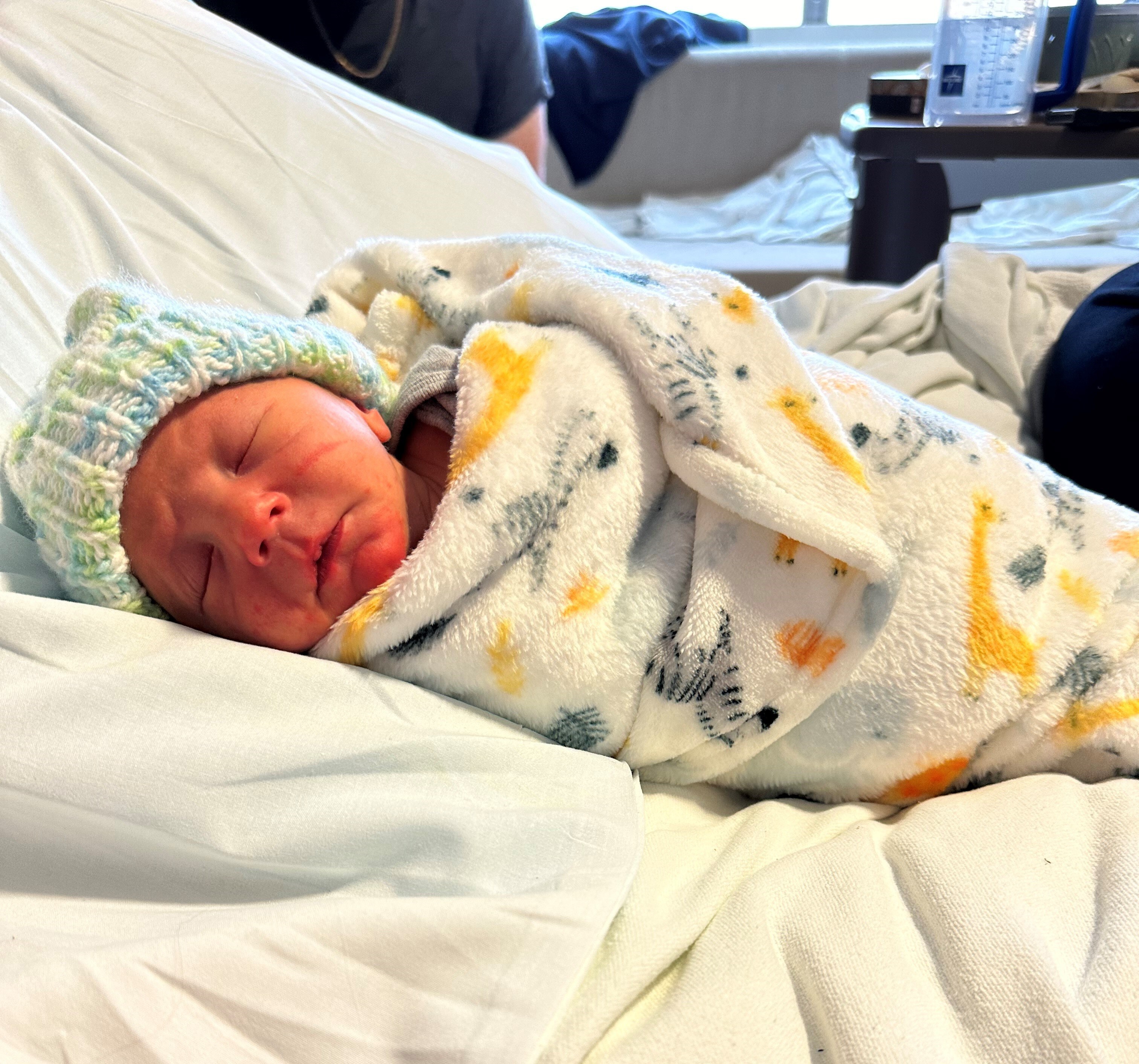 Andru Colkmire Jr., the first baby born at Fisher-Titus in 2024.