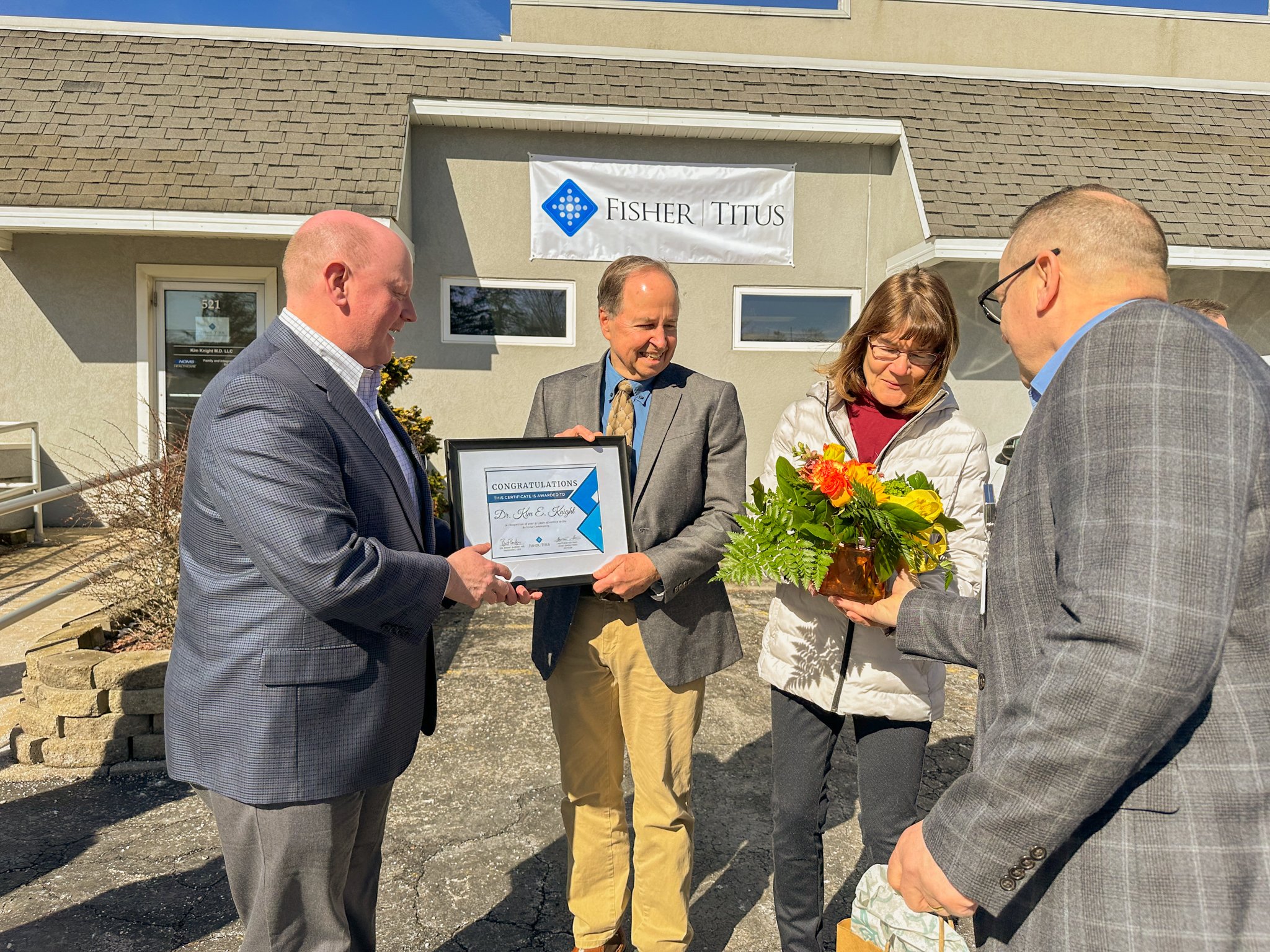 Ribbon Cutting Ceremony with Dr. Burkey and Dr. Knight